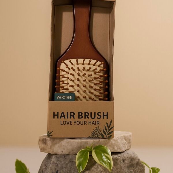 فرشاة الشعر الخشبية